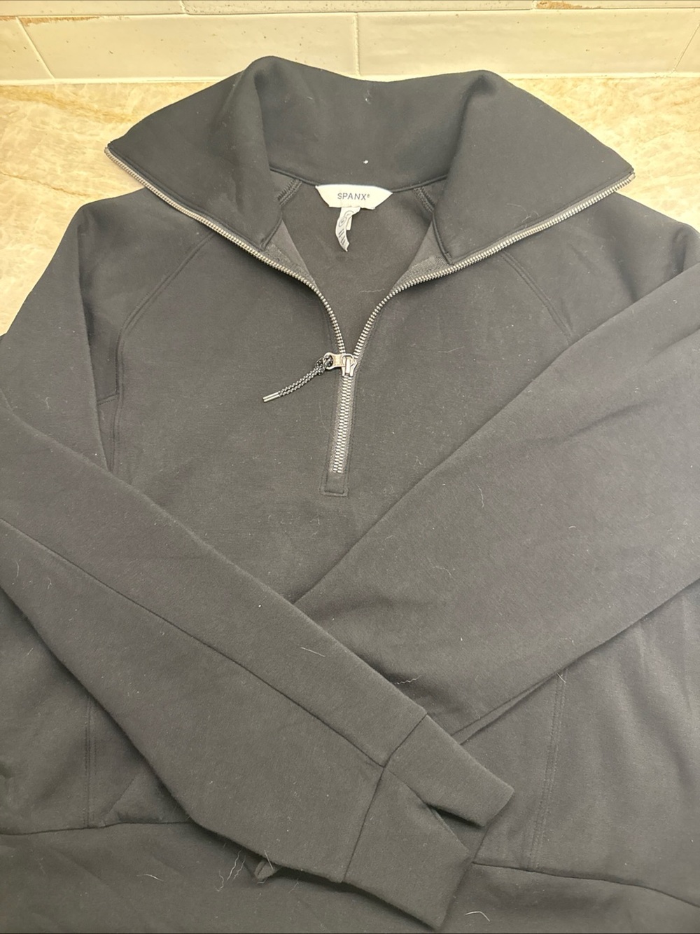 Spanx Air Essentials Half Zip medium EUC